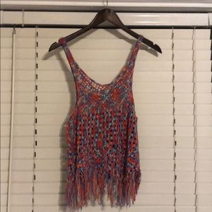 Multi-Colored knot crop top